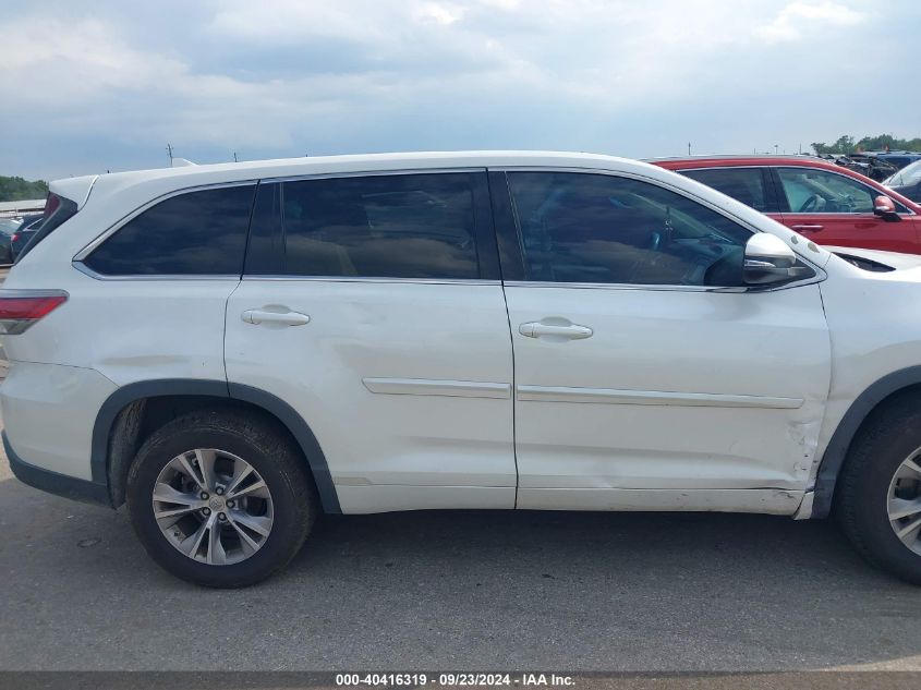 2015 Toyota Highlander Le Plus V6 VIN: 5TDZKRFH7FS095147 Lot: 40416319