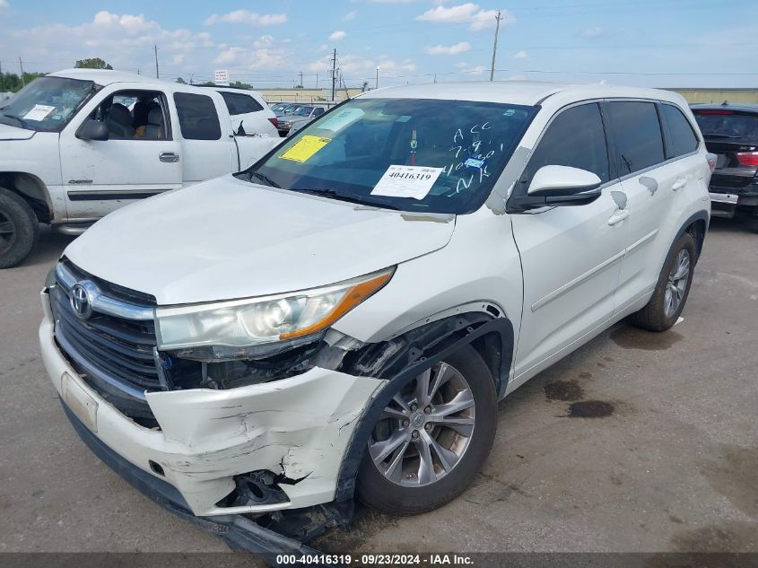 2015 Toyota Highlander Le Plus V6 VIN: 5TDZKRFH7FS095147 Lot: 40416319