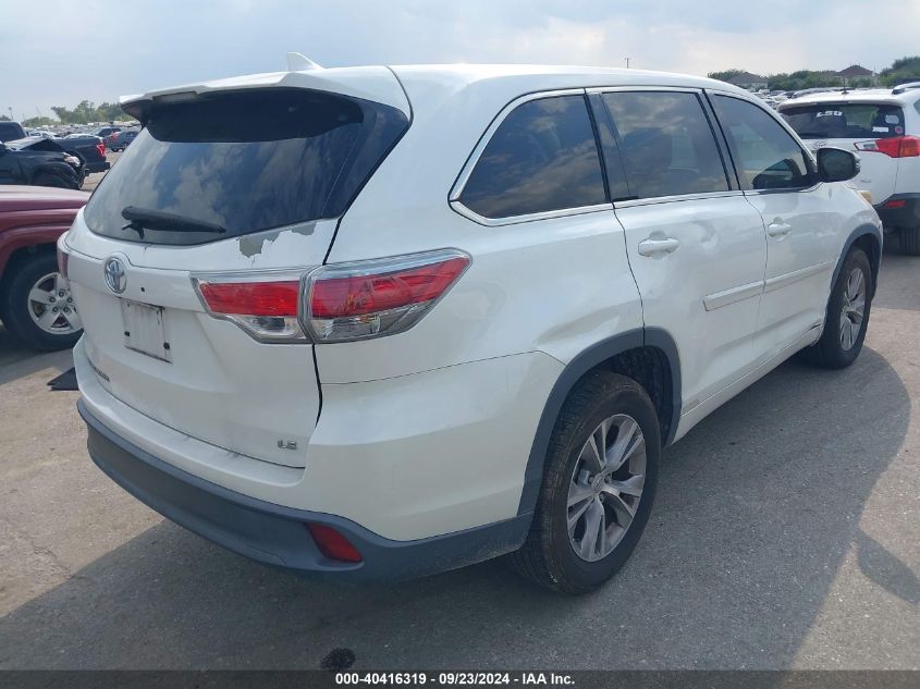 2015 Toyota Highlander Le Plus V6 VIN: 5TDZKRFH7FS095147 Lot: 40416319