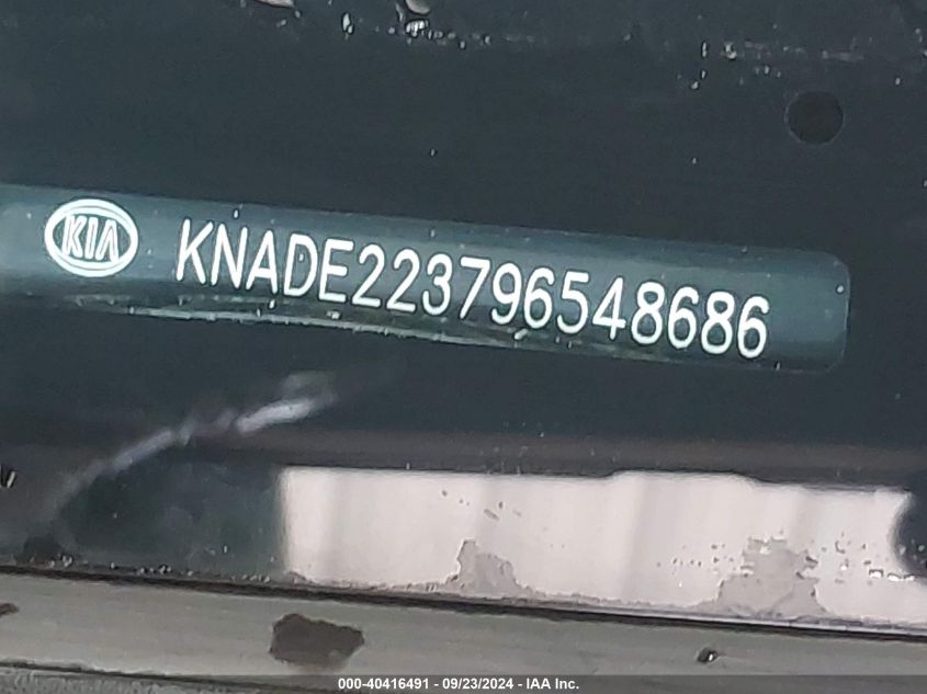 KNADE223796548686 2009 Kia Rio Sx