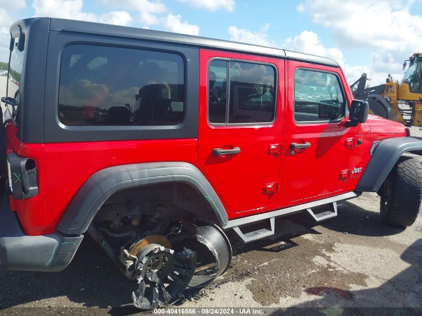 2018 Jeep Wrangler Unlimited Sport 4X4 VIN: 1C4HJXDG7JW141260 Lot: 40416586