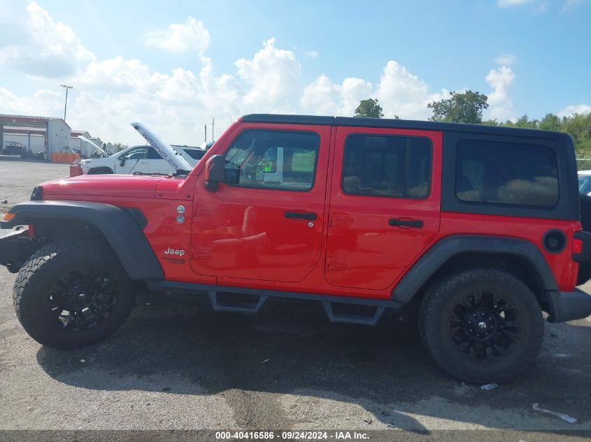 2018 Jeep Wrangler Unlimited Sport 4X4 VIN: 1C4HJXDG7JW141260 Lot: 40416586