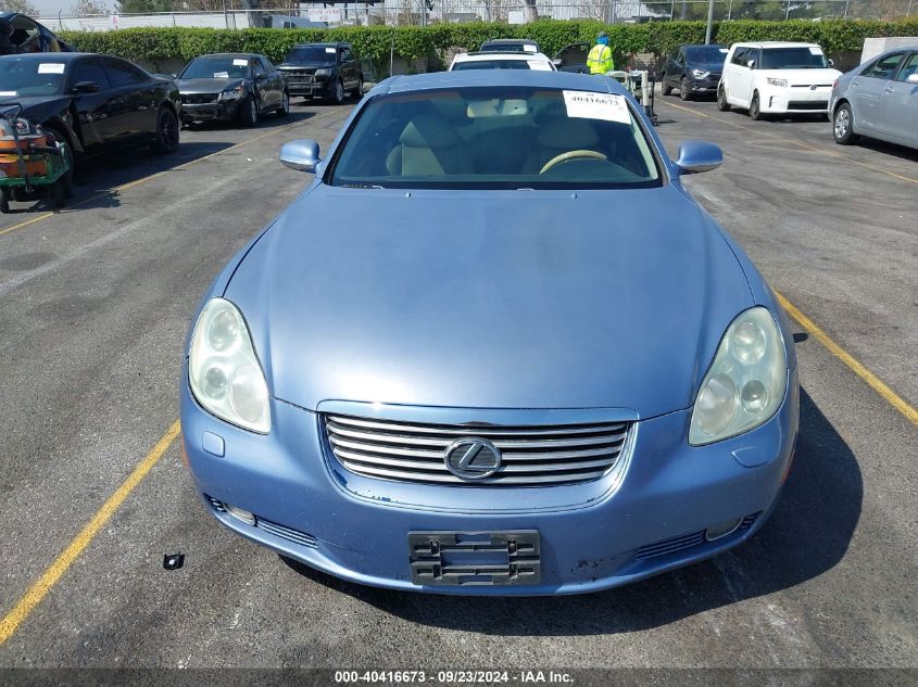 2002 Lexus Sc 430 VIN: JTHFN48Y420035039 Lot: 40416673