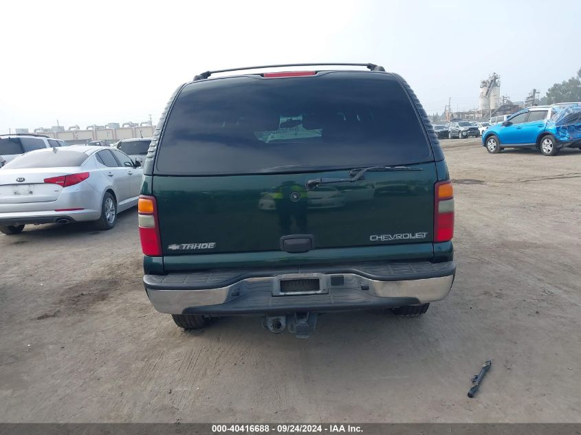 2002 Chevrolet Tahoe Ls VIN: 1GNEC13T72R261480 Lot: 40416688