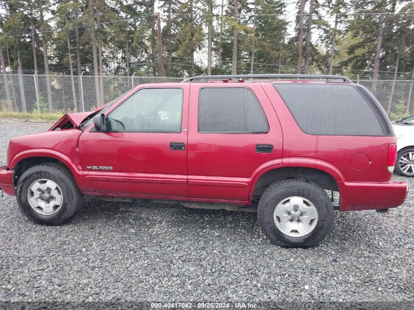 2002 Chevrolet Blazer Ls VIN: 1GNDT13W52K155110 Lot: 40417042