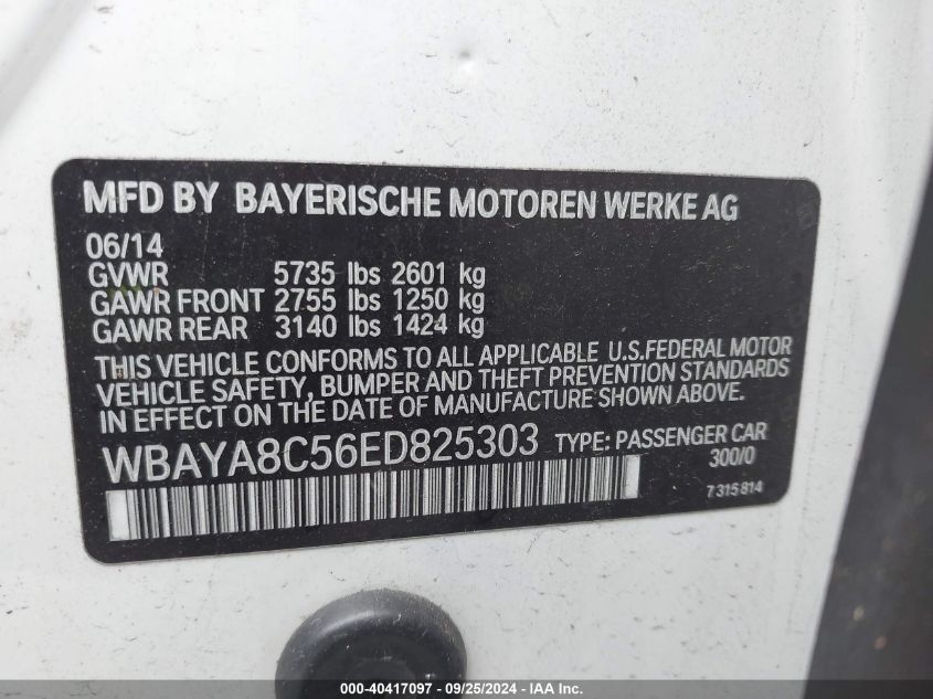 WBAYA8C56ED825303 2014 BMW 750I