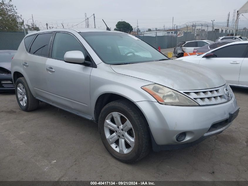 2006 Nissan Murano S VIN: JN8AZ08WX6W503175 Lot: 40417134