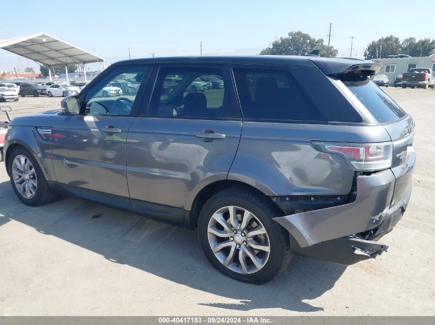 2016 Land Rover Range Rover Sport 3.0L V6 Supercharged Hse VIN: SALWR2VF6GA634757 Lot: 40417183