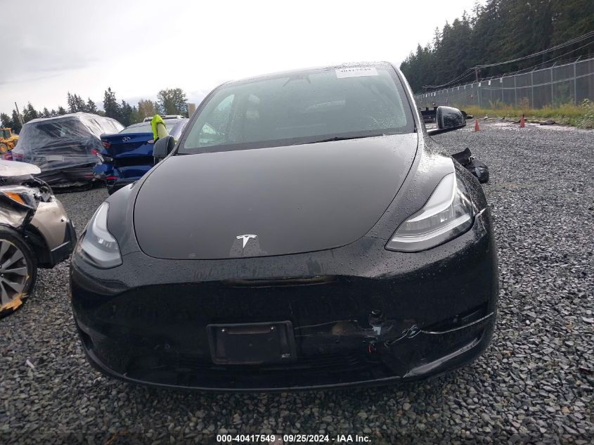 2021 Tesla Model Y Long Range Dual Motor All-Wheel Drive VIN: 5YJYGDEE7MF214131 Lot: 40417549