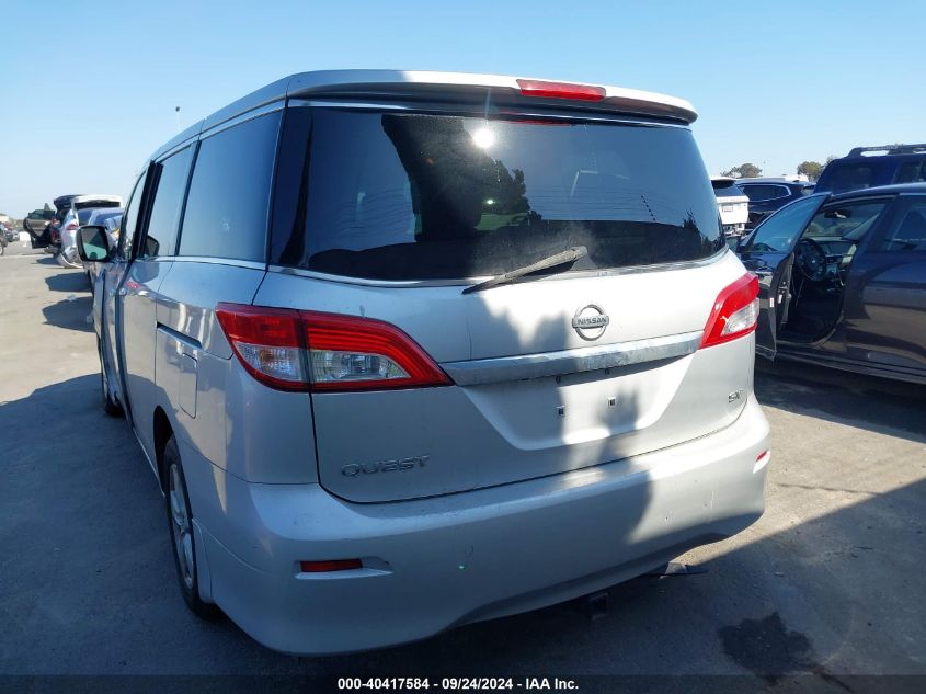 2012 Nissan Quest S/Sv/Sl/Le VIN: JN8AE2KP2C9051404 Lot: 40417584