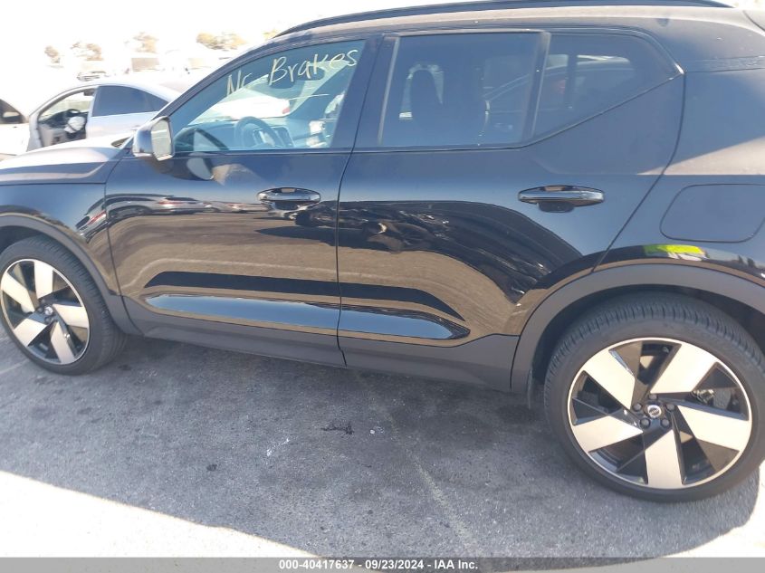 2023 Volvo Xc40 Recharge Pure Electric Twin Ultimate VIN: YV4ED3UMEP2951381 Lot: 40417637