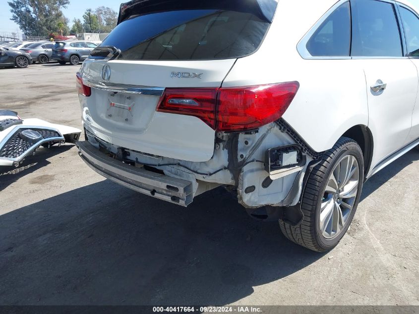 2017 Acura Mdx Technology Package VIN: 5FRYD3H50HB007583 Lot: 40417664