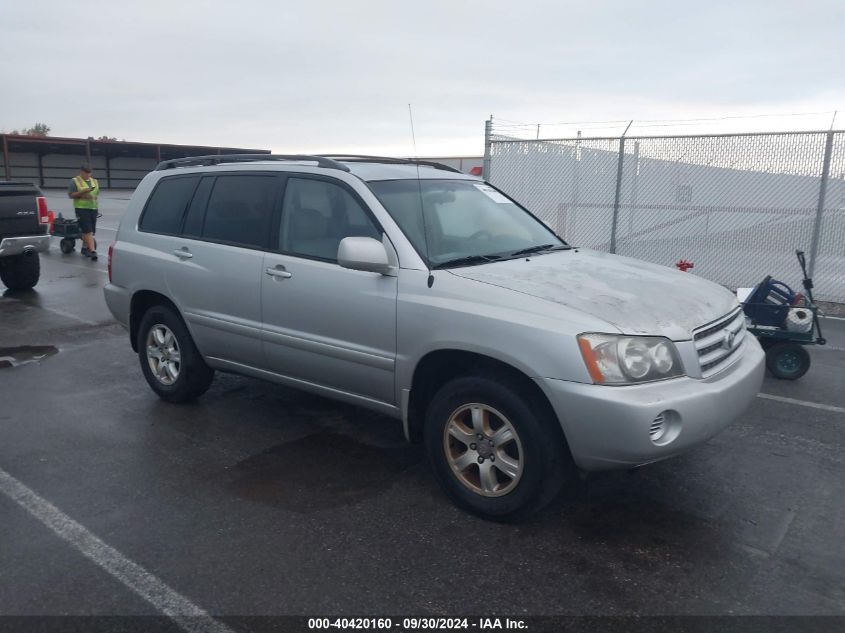 2001 Toyota Highlander V6 VIN: JTEHF21A510034713 Lot: 40420160