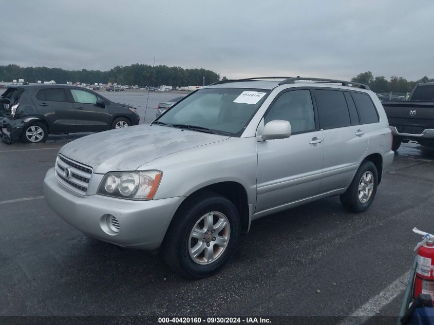 2001 Toyota Highlander V6 VIN: JTEHF21A510034713 Lot: 40420160