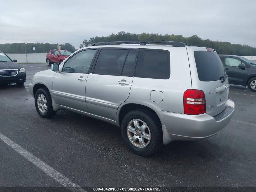 2001 Toyota Highlander V6 VIN: JTEHF21A510034713 Lot: 40420160