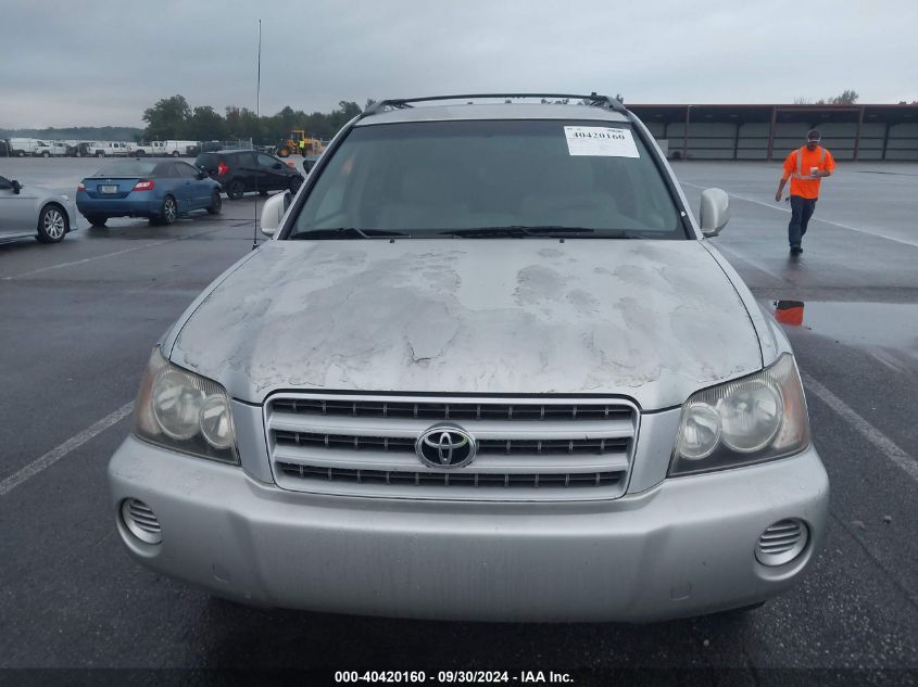 2001 Toyota Highlander V6 VIN: JTEHF21A510034713 Lot: 40420160