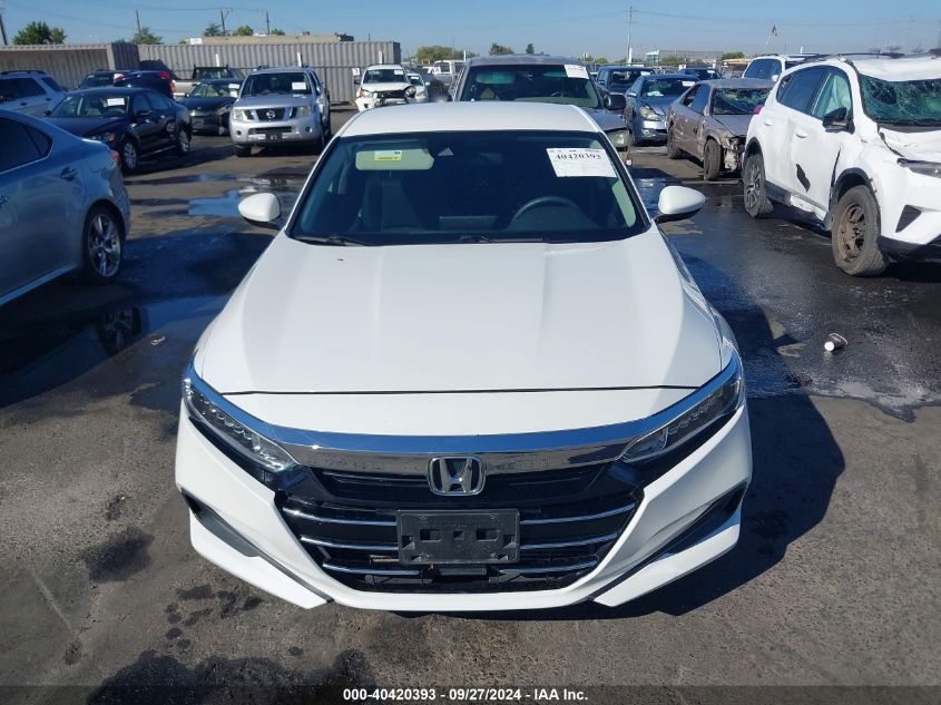 2021 Honda Accord Lx VIN: 1HGCV1F1XMA114111 Lot: 40420393