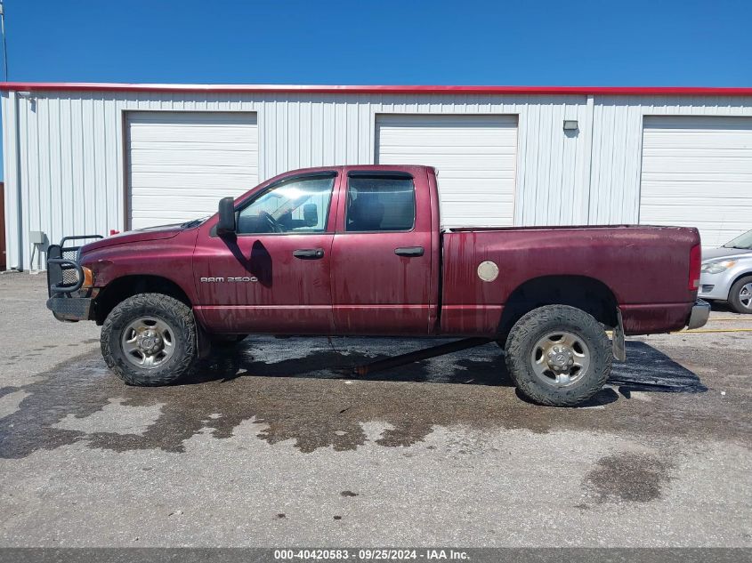 2003 Dodge Ram 2500 Slt/Laramie/St VIN: 3D7KU28D83G705280 Lot: 40420583