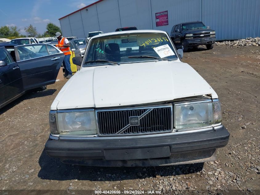 1987 Volvo 244 Dl/Gl VIN: YV1AX8849H1252092 Lot: 40420656