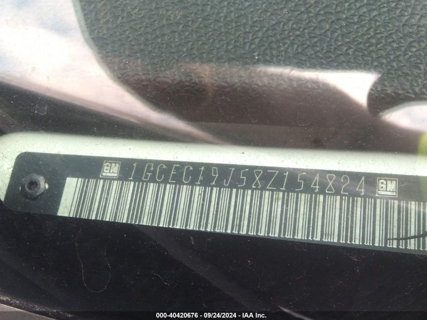 1GCEC19J58Z154824 2008 Chevrolet Silverado 1500 Lt1