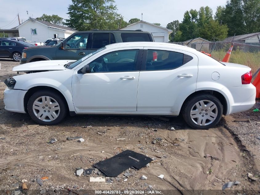 2013 Dodge Avenger Se VIN: 1C3CDZAB7DN677114 Lot: 40420783