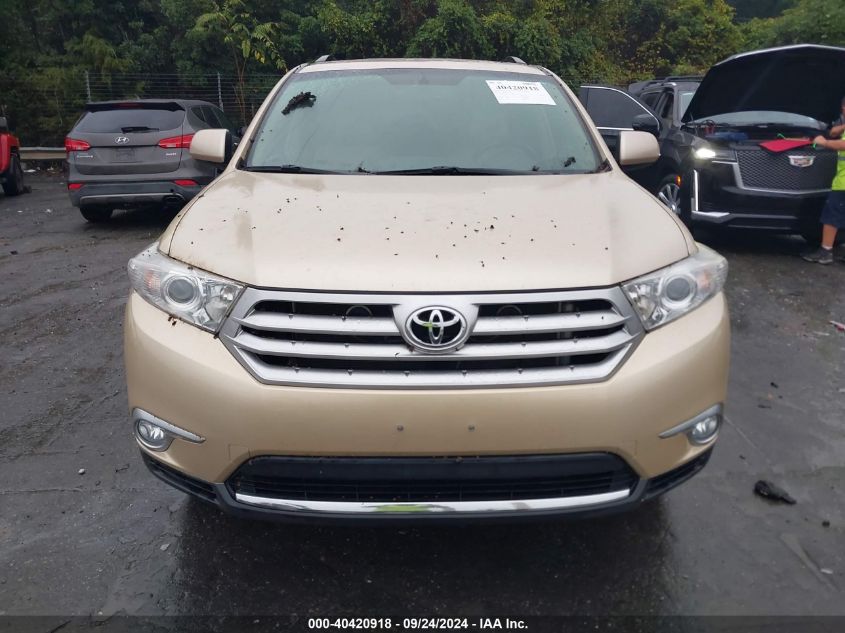 2012 Toyota Highlander Se VIN: 5TDBK3EH1CS133287 Lot: 40420918