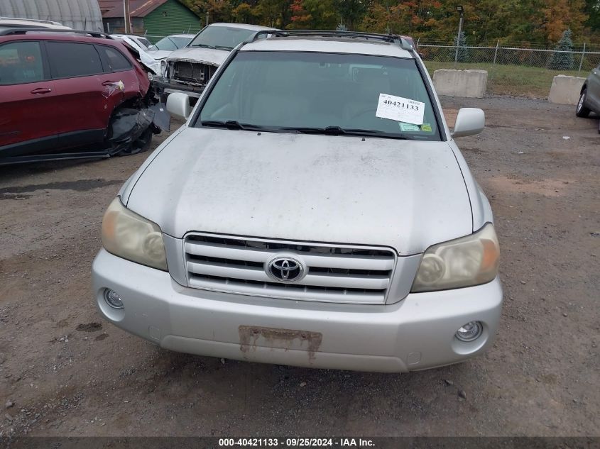 2005 Toyota Highlander Limited V6 VIN: JTEEP21AX50104244 Lot: 40421133