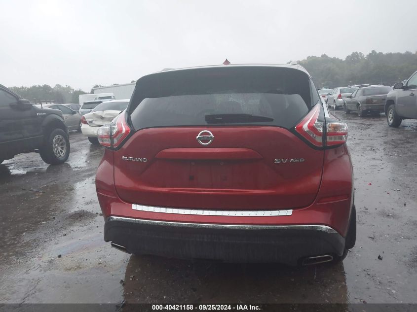 2015 Nissan Murano Sv VIN: 5N1AZ2MH9FN226812 Lot: 40421158