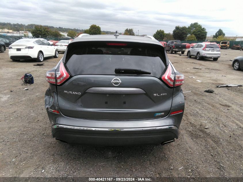 2016 Nissan Murano Hybrid Sl VIN: 5N1CZ2MH8GN147206 Lot: 40421167