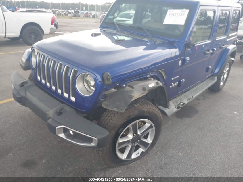 2019 Jeep Wrangler Unlimited Sahara 4X4 VIN: 1C4HJXEN8KW523831 Lot: 40421253