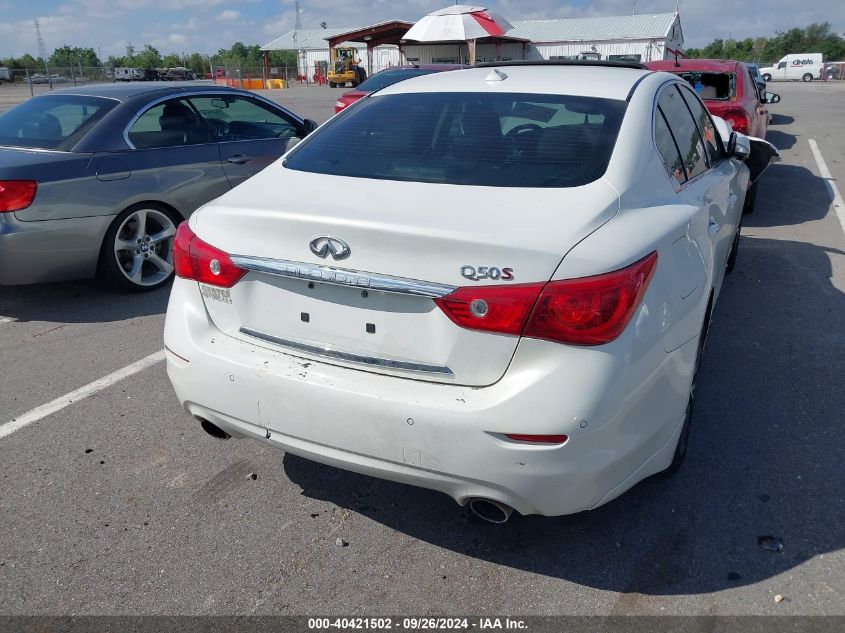 2014 Infiniti Q50 Sport VIN: JN1BV7AP4EM672886 Lot: 40421502