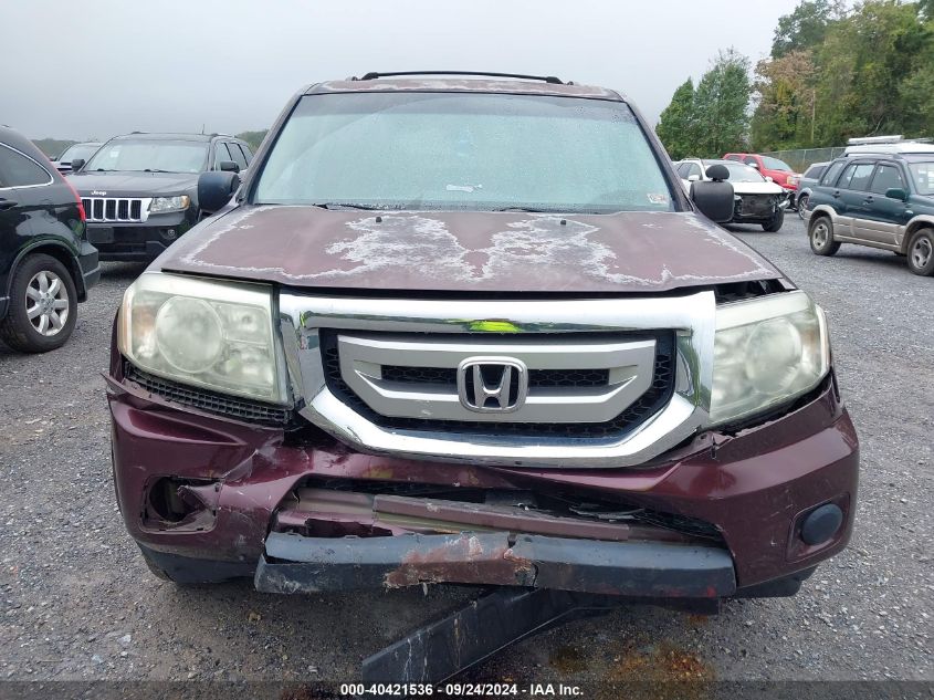 2011 Honda Pilot Lx VIN: 5FNYF4H23BB059742 Lot: 40421536