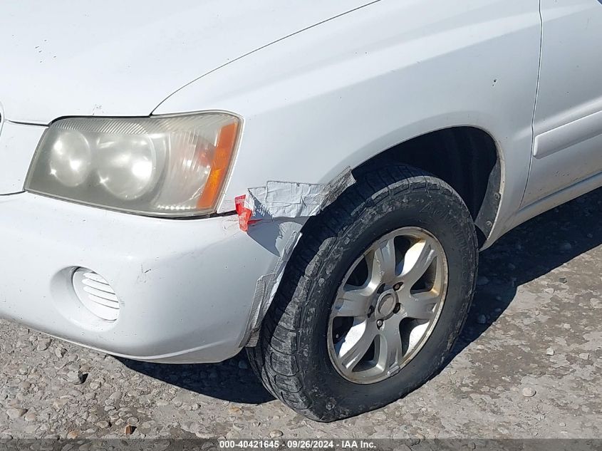 2002 Toyota Highlander V6 VIN: JTEHF21A220072997 Lot: 40421645