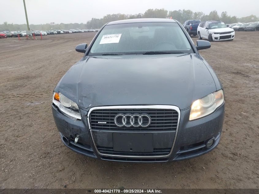 2006 Audi A4 2.0T VIN: WAUDF78E76A020805 Lot: 40421770