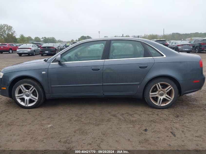 2006 Audi A4 2.0T VIN: WAUDF78E76A020805 Lot: 40421770