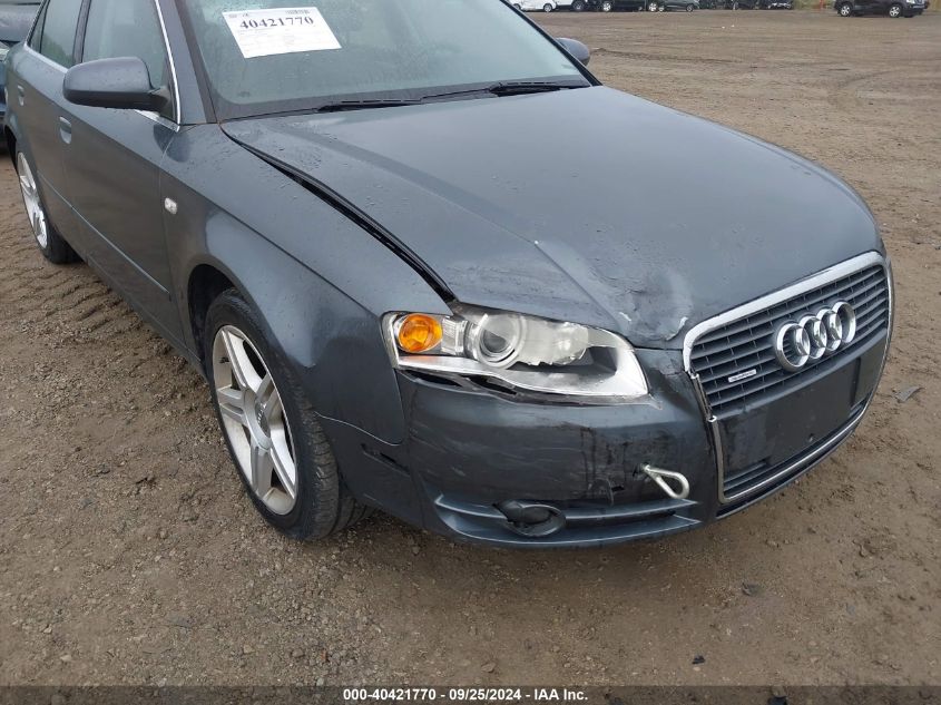 2006 Audi A4 2.0T VIN: WAUDF78E76A020805 Lot: 40421770