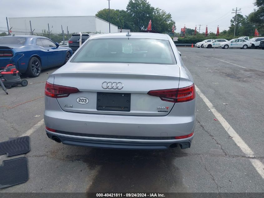 2018 Audi A4 Premium Plus VIN: WAUENAF42JA061737 Lot: 40421811