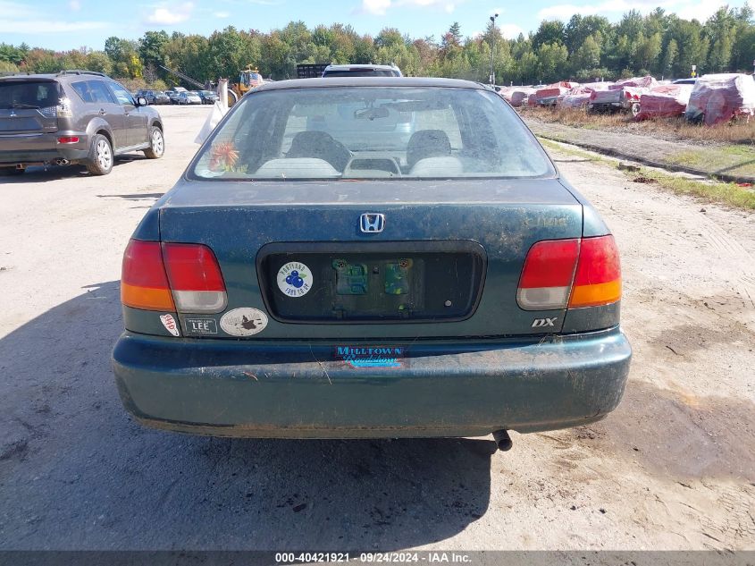 1998 Honda Civic Dx VIN: 2HGEJ6623WH609412 Lot: 40421921