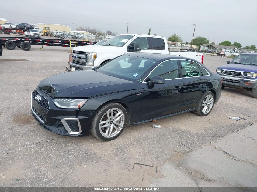 2022 Audi A4 Premium Plus 45 VIN: WAUEAAF44NN014767 Lot: 40422643