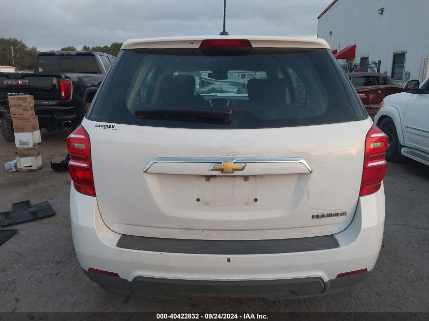 2016 Chevrolet Equinox Ls VIN: 2GNALBEK3G6252058 Lot: 40422832