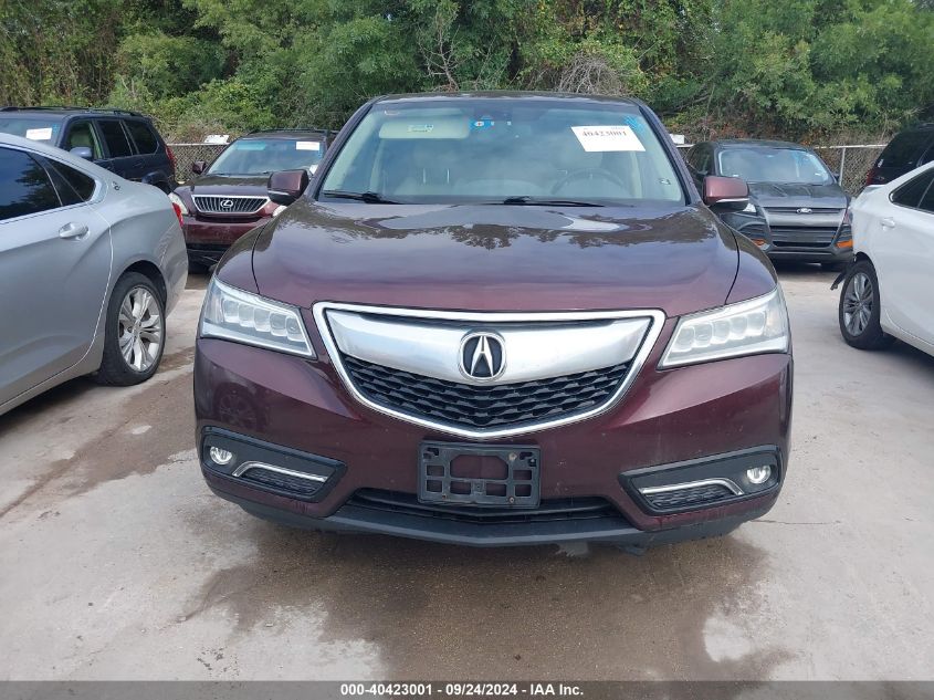 2014 Acura Mdx Technology Package VIN: 5FRYD4H45EB043987 Lot: 40423001