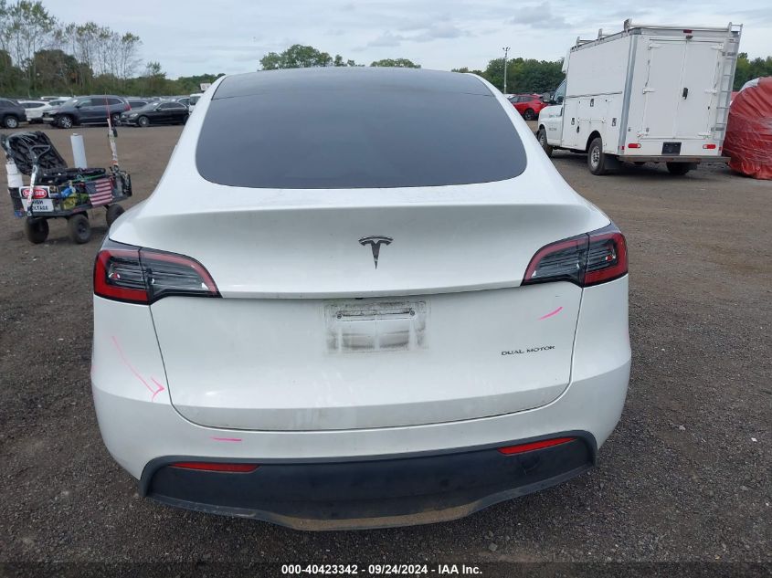 2023 Tesla Model Y Awd/Long Range Dual Motor All-Wheel Drive VIN: 7SAYGAEEXPF695529 Lot: 40423342