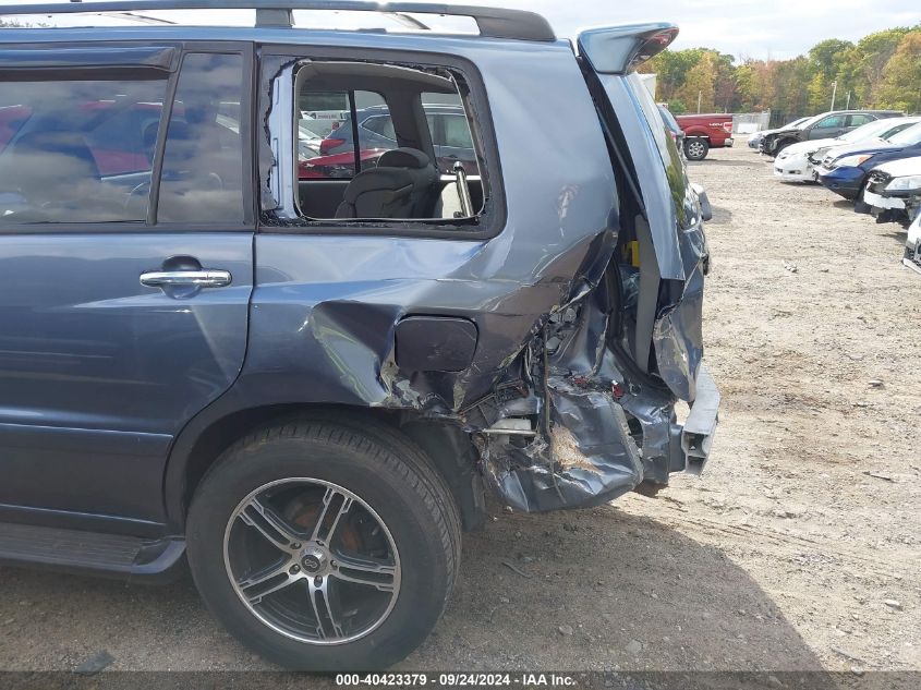 2007 Toyota Highlander V6 VIN: JTEGP21A370142300 Lot: 40423379