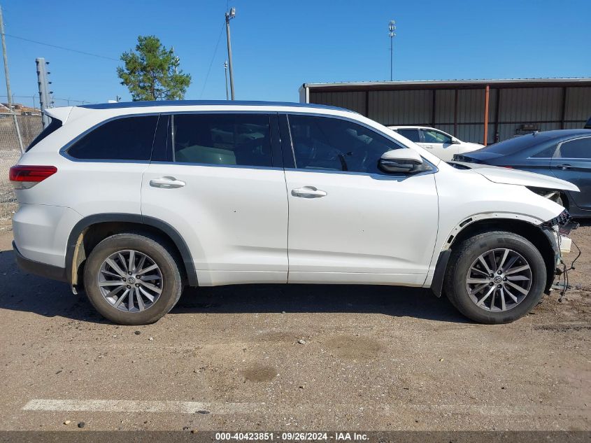 2017 Toyota Highlander Xle VIN: 5TDJZRFH8HS512724 Lot: 40423851