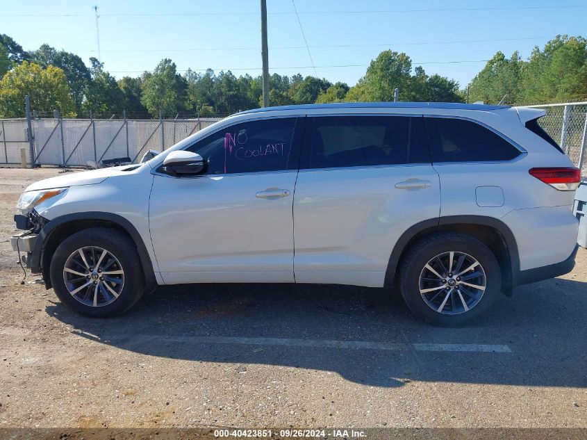 2017 Toyota Highlander Xle VIN: 5TDJZRFH8HS512724 Lot: 40423851