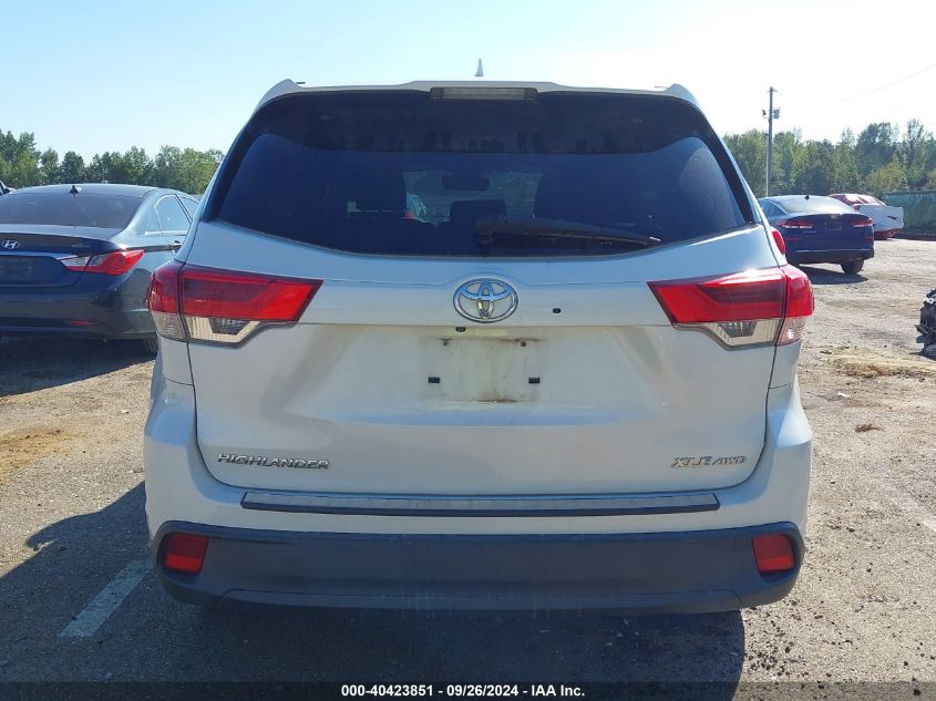 2017 Toyota Highlander Xle VIN: 5TDJZRFH8HS512724 Lot: 40423851