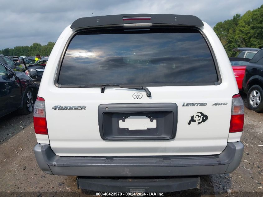 2000 Toyota 4Runner Limited V6 VIN: JT3HN87R1Y0265825 Lot: 40423970