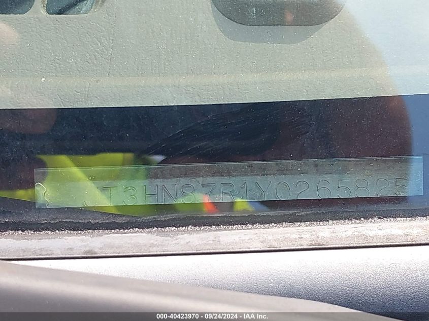 JT3HN87R1Y0265825 2000 Toyota 4Runner Limited V6