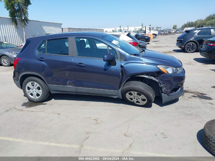 2018 Chevrolet Trax Ls VIN: 3GNCJKSBXJL286861 Lot: 40423992