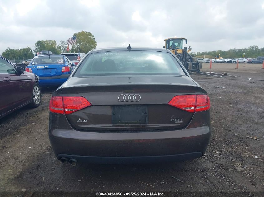 2011 Audi A4 2.0T Premium VIN: WAUFFAFL6BN024788 Lot: 40424050